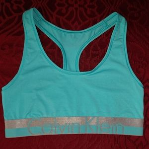 Calvin Klein sports Bra medium blue racerback